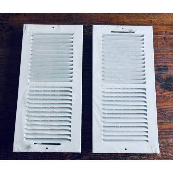 Lot of 2 NIB Heavy Duty Adjustable Steel Vent Floor Wall Registers LARGE SIZE - Picture 1 of 7